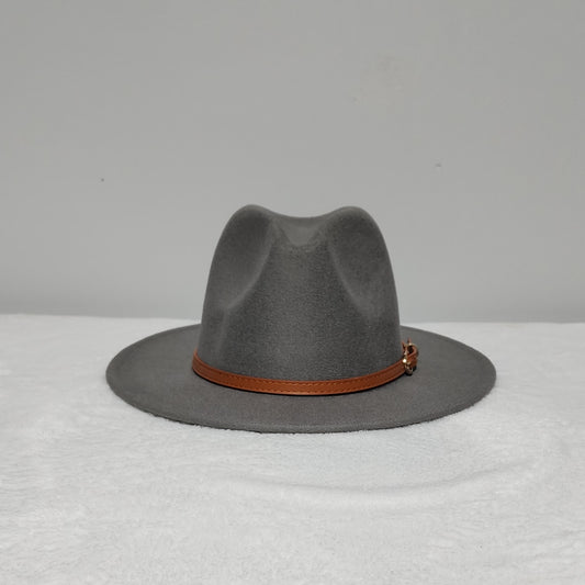 SOLID GREY FEDORA