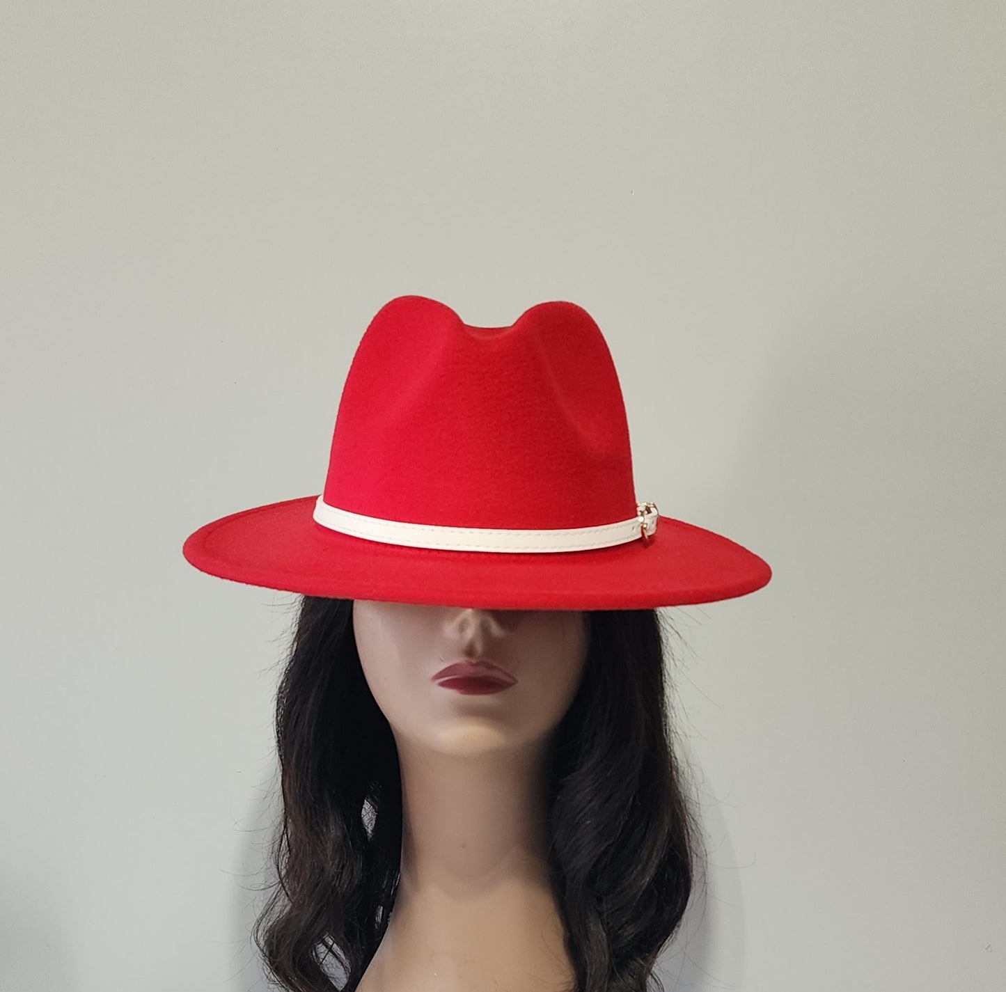 SOLID RED FEDORA