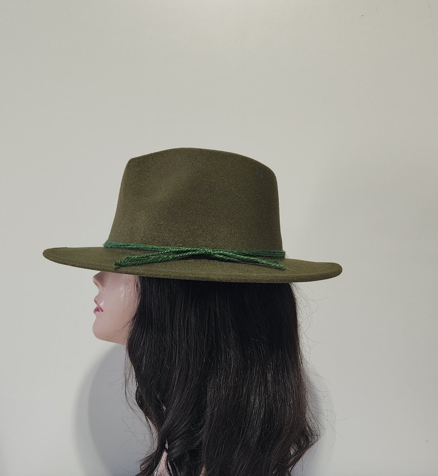 SOLID FOREST GREEN FEDORA