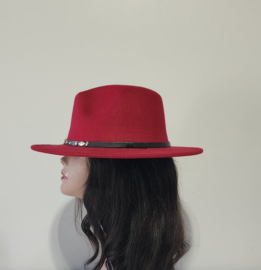 SOLID BURGUNDY FEDORA