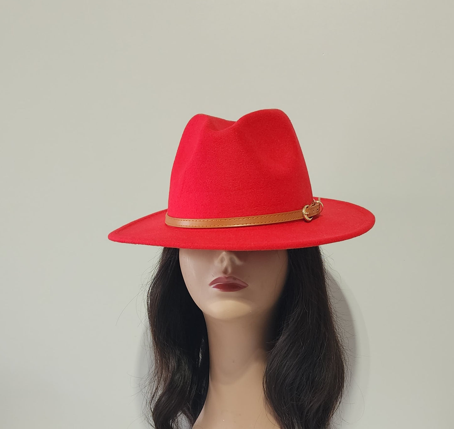 SOLID RED FEDORA