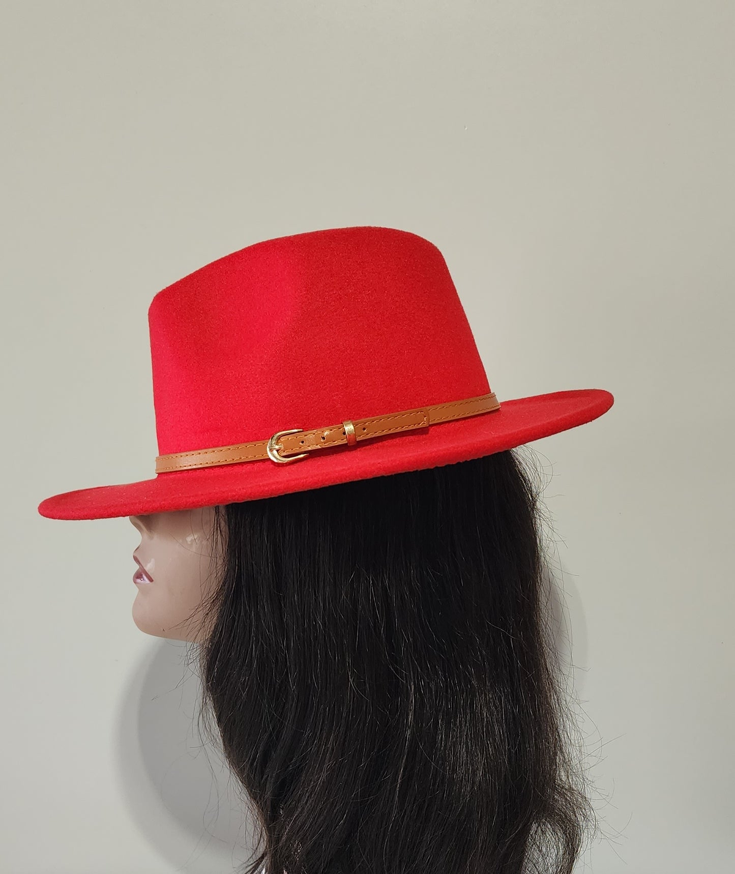 SOLID RED FEDORA