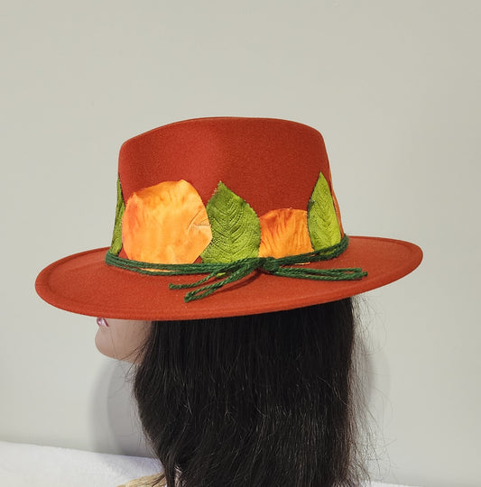 SOLID FLORAL EXCLUSIVE FEDORA