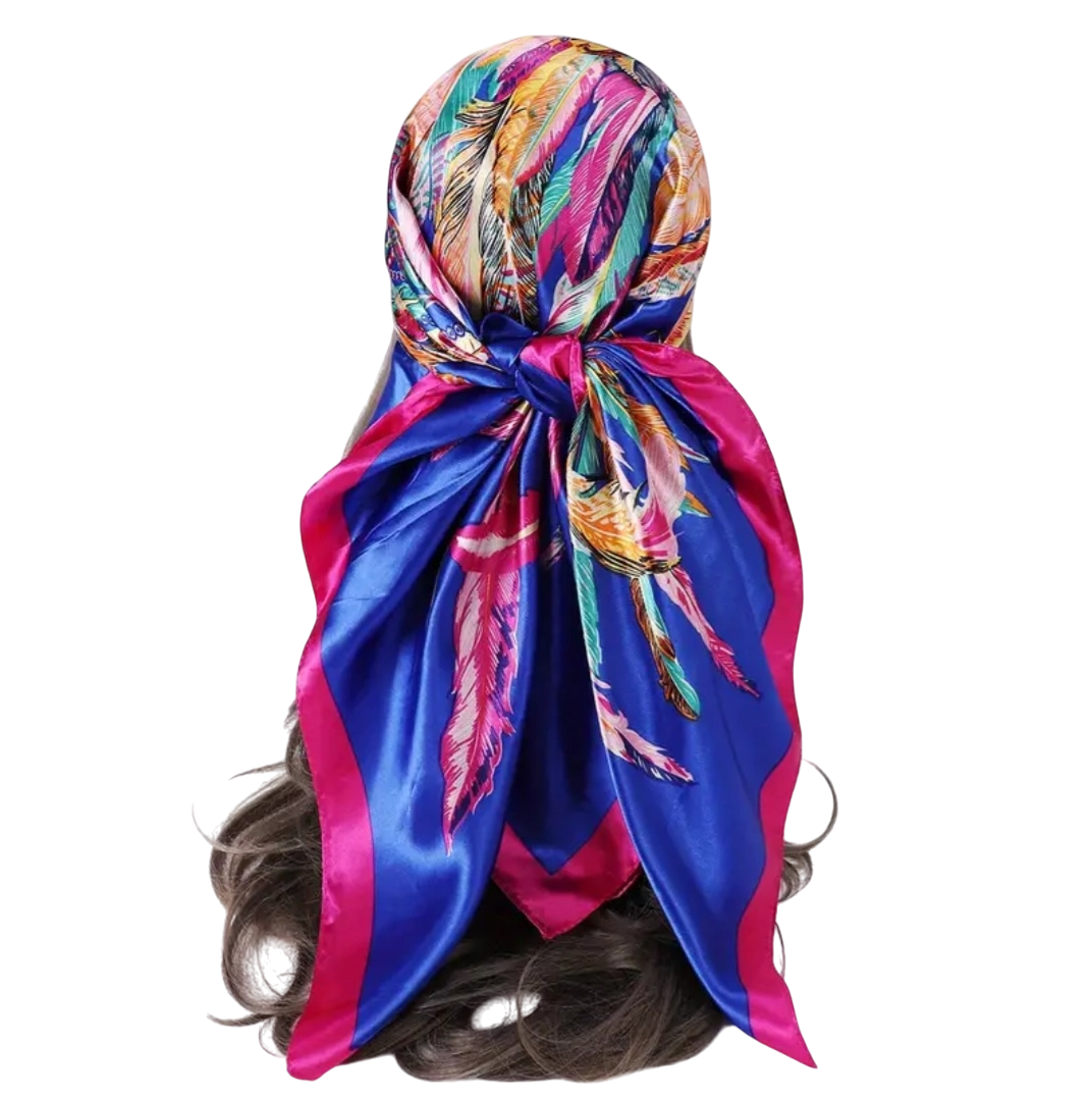 Women Vintage Feather Print Bandana