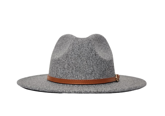 SOLID GREY FEDORA