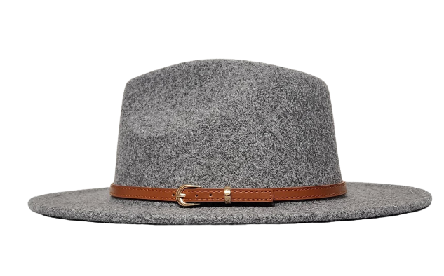 SOLID GREY FEDORA