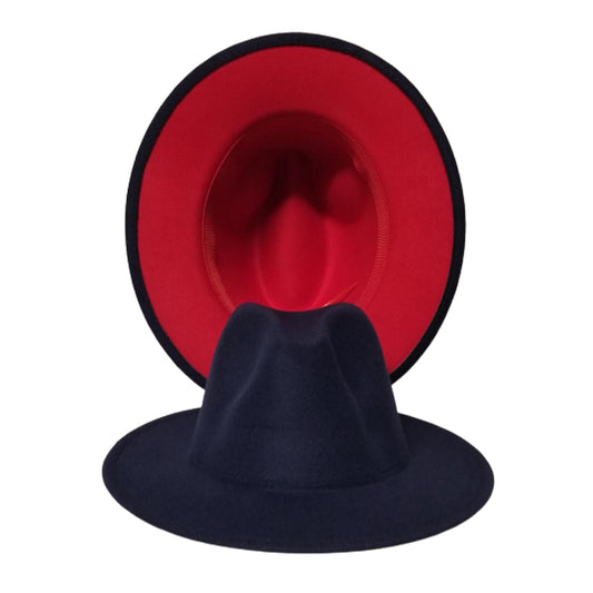 NAVY RED BOTTOM FEDORA