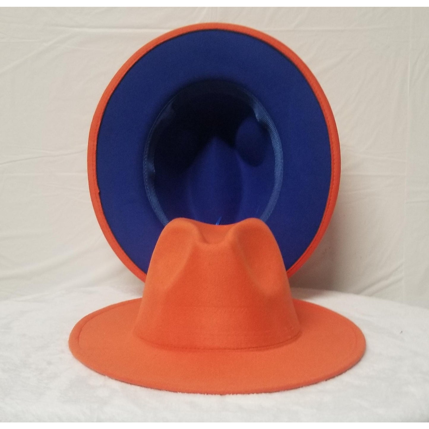 ORANGE BLUE BOTTOM FEDORA