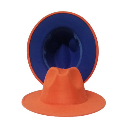 ORANGE BLUE BOTTOM FEDORA