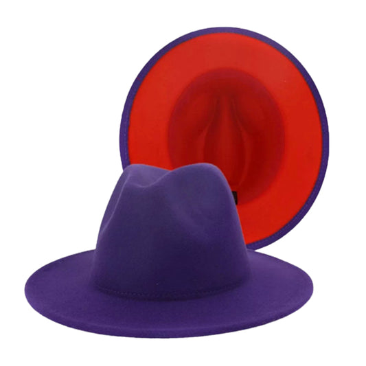 PURPLE RED BOTTOM FEDORA