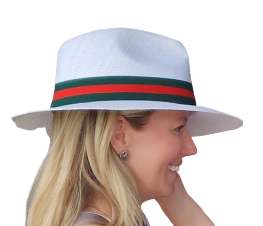 CLASSIC PANAMA HAT with STRIPE BAND