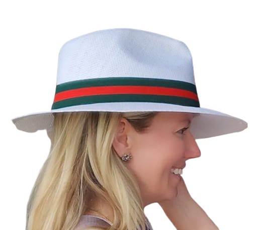 CLASSIC PANAMA HAT with STRIPE BAND