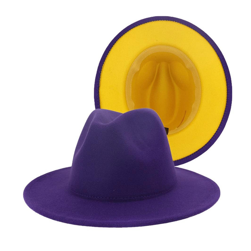 PURPLE YELLOW BOTTOM FEDORA