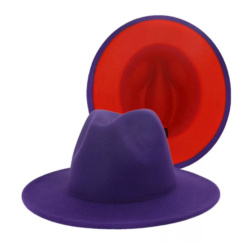 PURPLE RED BOTTOM FEDORA