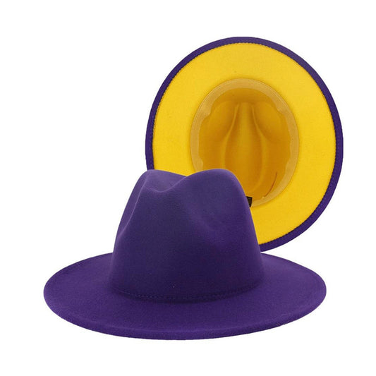 PURPLE YELLOW BOTTOM FEDORA