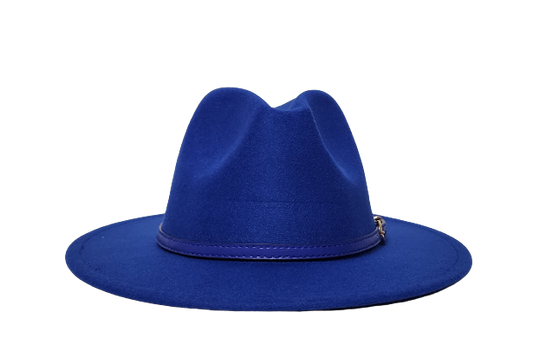 SOLID ROYAL BLUE FEDORA