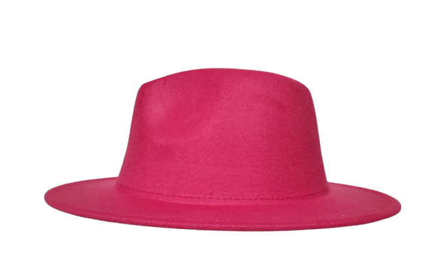 SOLID PINK FEDORA